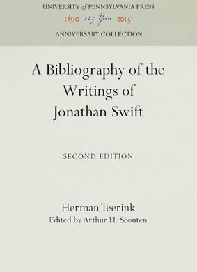 A Bibliography of the Writings of Jonathan Swift